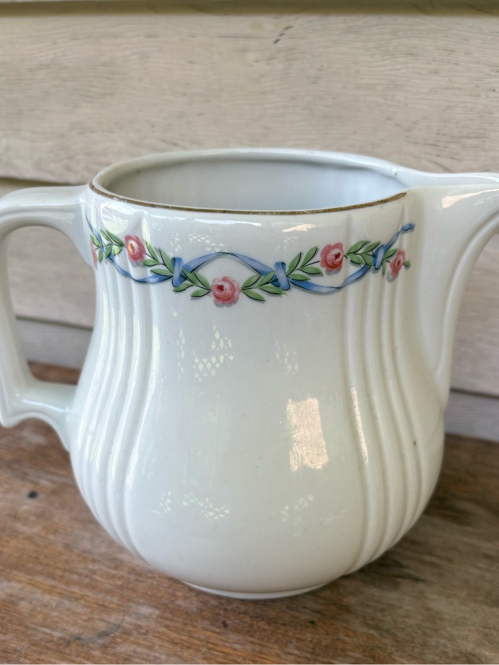 VTG Hall's Superior Kitchenware "Radiance" pitcher in the "Wildfire" pattern